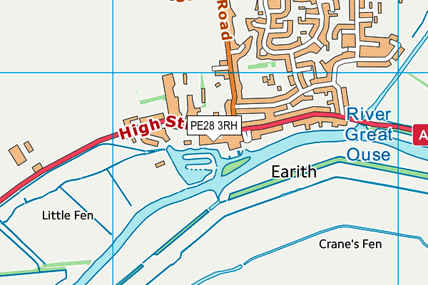 PE28 3RH map - OS VectorMap District (Ordnance Survey)