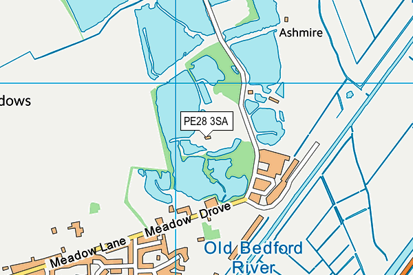 PE28 3SA map - OS VectorMap District (Ordnance Survey)