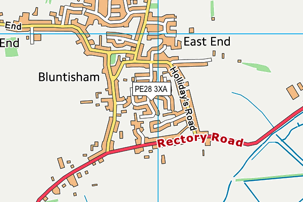 PE28 3XA map - OS VectorMap District (Ordnance Survey)
