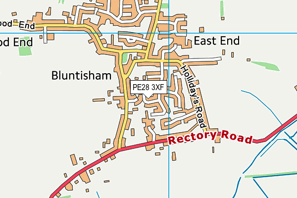 PE28 3XF map - OS VectorMap District (Ordnance Survey)