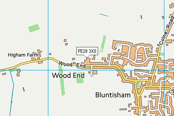 PE28 3XS map - OS VectorMap District (Ordnance Survey)