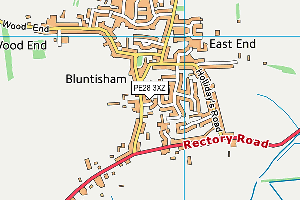 PE28 3XZ map - OS VectorMap District (Ordnance Survey)