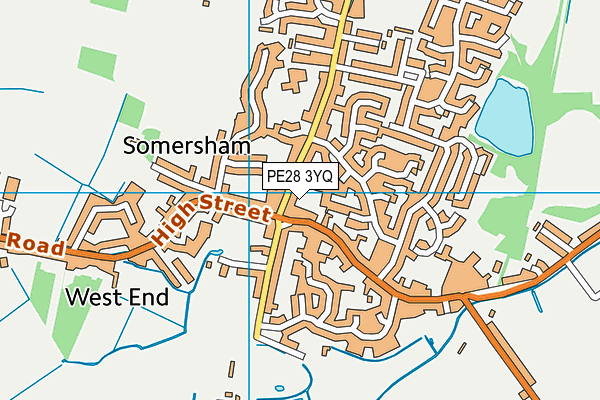 PE28 3YQ map - OS VectorMap District (Ordnance Survey)