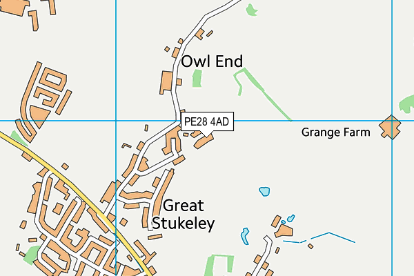 PE28 4AD map - OS VectorMap District (Ordnance Survey)