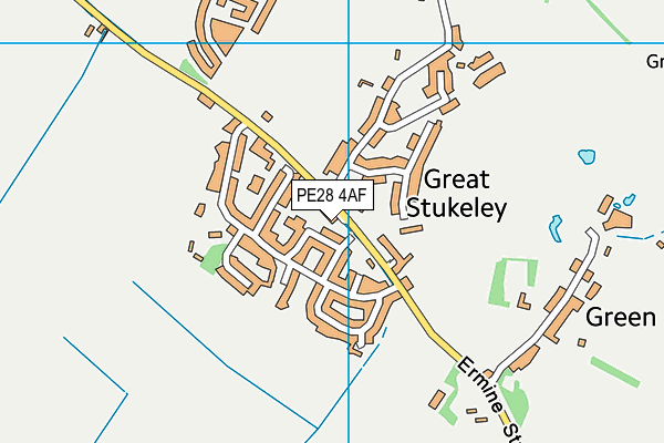 PE28 4AF map - OS VectorMap District (Ordnance Survey)