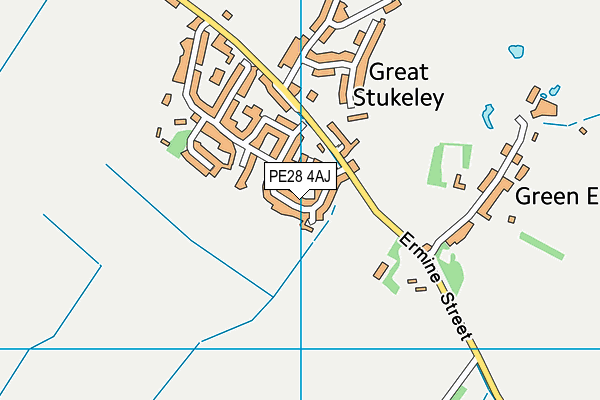 PE28 4AJ map - OS VectorMap District (Ordnance Survey)