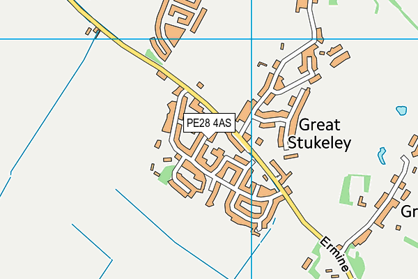 PE28 4AS map - OS VectorMap District (Ordnance Survey)