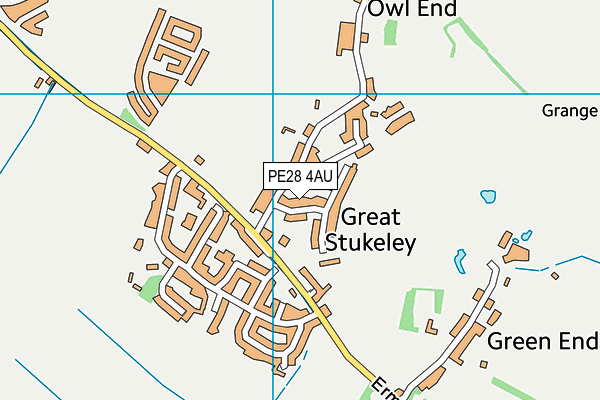 PE28 4AU map - OS VectorMap District (Ordnance Survey)