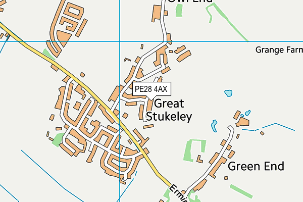 PE28 4AX map - OS VectorMap District (Ordnance Survey)