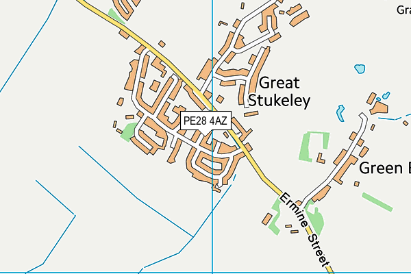 PE28 4AZ map - OS VectorMap District (Ordnance Survey)