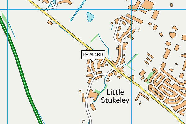 PE28 4BD map - OS VectorMap District (Ordnance Survey)