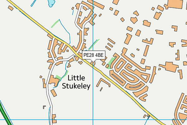 PE28 4BE map - OS VectorMap District (Ordnance Survey)