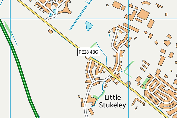 PE28 4BG map - OS VectorMap District (Ordnance Survey)