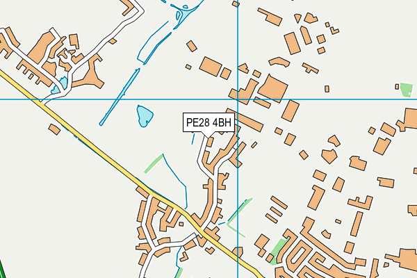 PE28 4BH map - OS VectorMap District (Ordnance Survey)