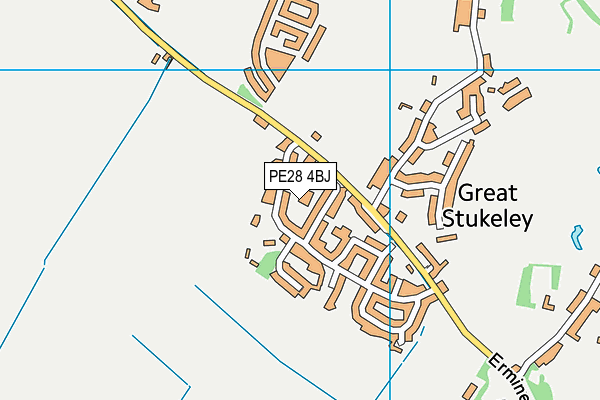 PE28 4BJ map - OS VectorMap District (Ordnance Survey)