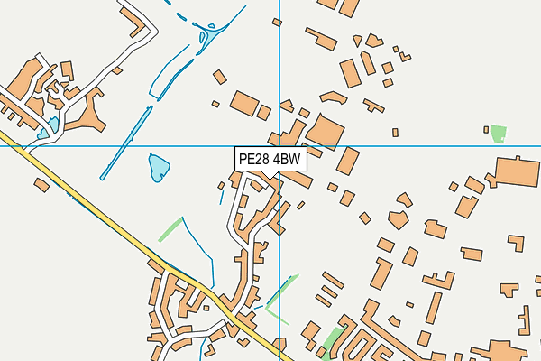 PE28 4BW map - OS VectorMap District (Ordnance Survey)