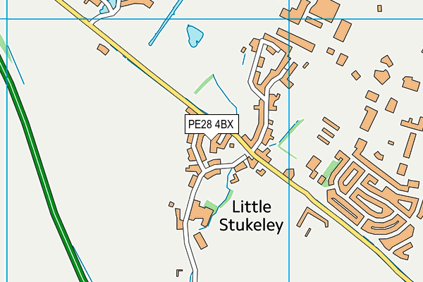 PE28 4BX map - OS VectorMap District (Ordnance Survey)