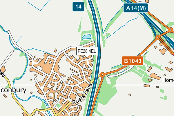 PE28 4EL map - OS VectorMap District (Ordnance Survey)