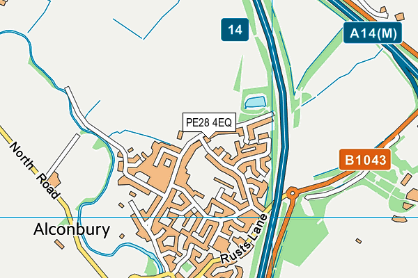 Alconbury CofE Primary School map (PE28 4EQ) - OS VectorMap District (Ordnance Survey)