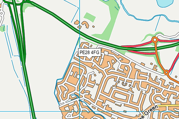 PE28 4FG map - OS VectorMap District (Ordnance Survey)