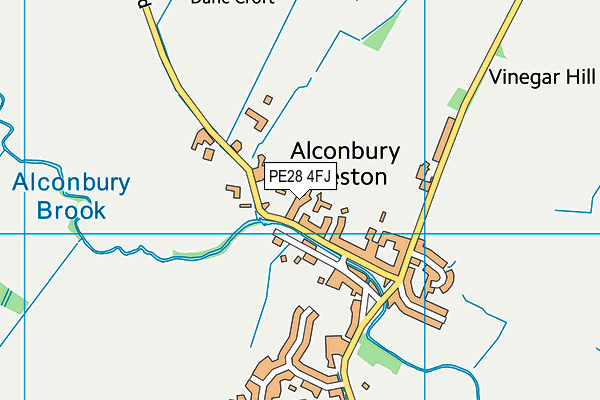 PE28 4FJ map - OS VectorMap District (Ordnance Survey)