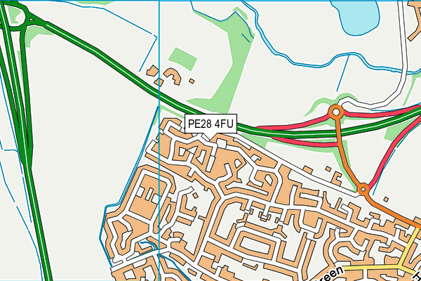 PE28 4FU map - OS VectorMap District (Ordnance Survey)