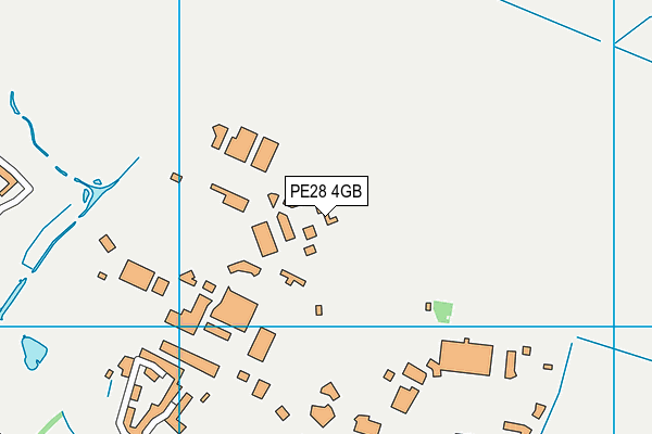 PE28 4GB map - OS VectorMap District (Ordnance Survey)