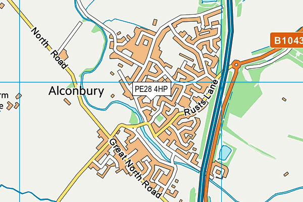 PE28 4HP map - OS VectorMap District (Ordnance Survey)