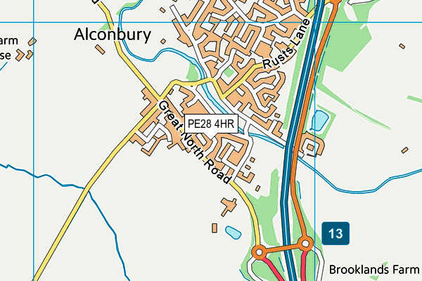 PE28 4HR map - OS VectorMap District (Ordnance Survey)