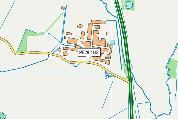 PE28 4HS map - OS VectorMap District (Ordnance Survey)