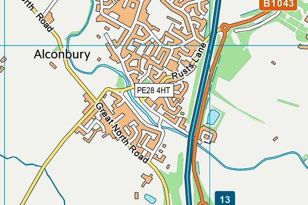 PE28 4HT map - OS VectorMap District (Ordnance Survey)