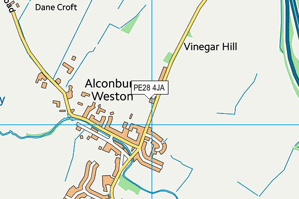 PE28 4JA map - OS VectorMap District (Ordnance Survey)