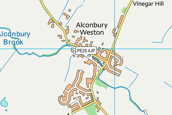 PE28 4JP map - OS VectorMap District (Ordnance Survey)