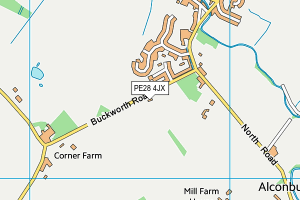 PE28 4JX map - OS VectorMap District (Ordnance Survey)