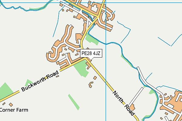 PE28 4JZ map - OS VectorMap District (Ordnance Survey)