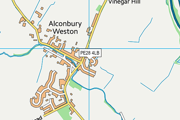 PE28 4LB map - OS VectorMap District (Ordnance Survey)