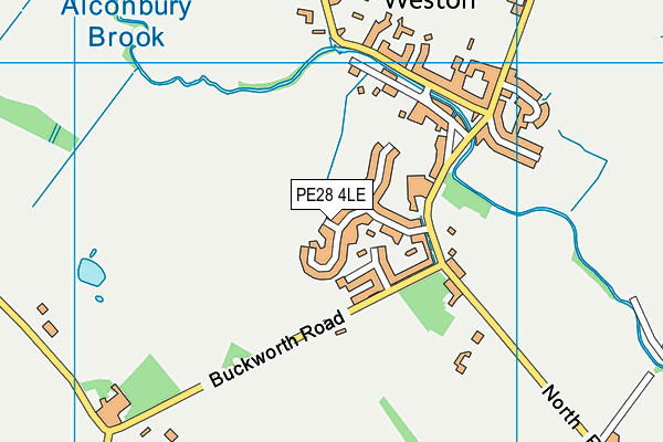 PE28 4LE map - OS VectorMap District (Ordnance Survey)