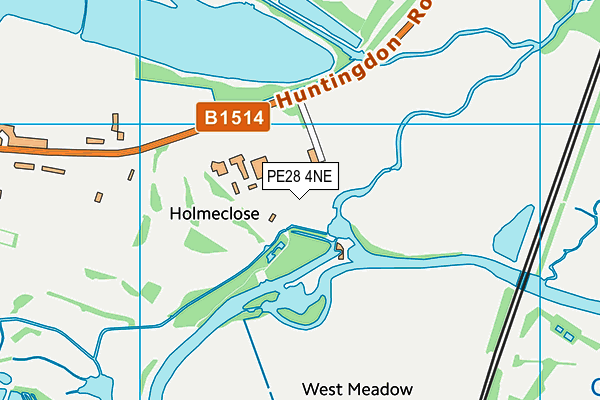 PE28 4NE map - OS VectorMap District (Ordnance Survey)