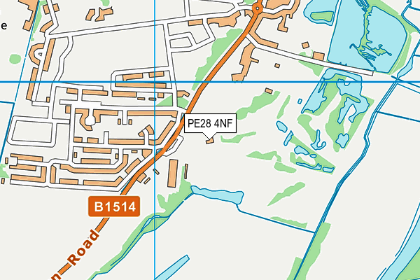 PE28 4NF map - OS VectorMap District (Ordnance Survey)