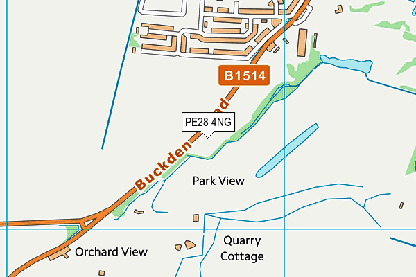 PE28 4NG map - OS VectorMap District (Ordnance Survey)