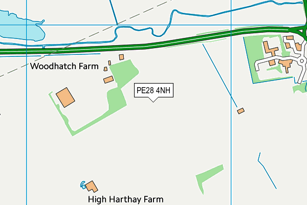 PE28 4NH map - OS VectorMap District (Ordnance Survey)