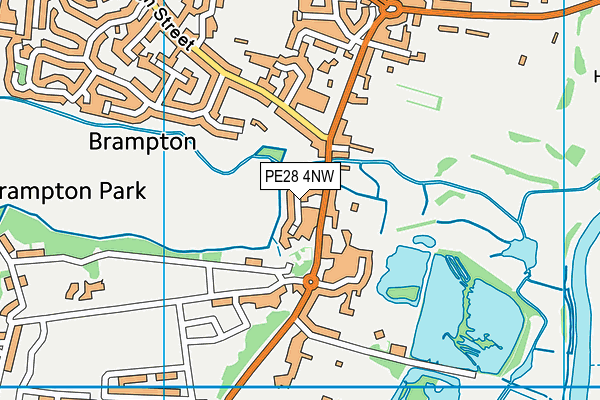 PE28 4NW map - OS VectorMap District (Ordnance Survey)
