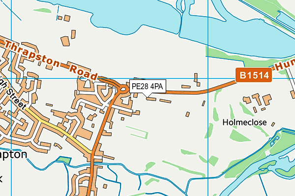 PE28 4PA map - OS VectorMap District (Ordnance Survey)