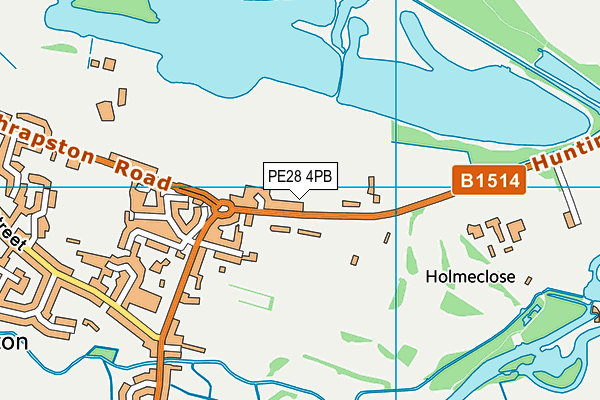 PE28 4PB map - OS VectorMap District (Ordnance Survey)