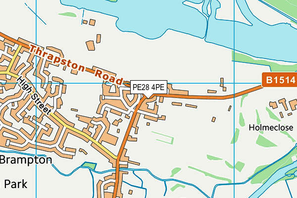 PE28 4PE map - OS VectorMap District (Ordnance Survey)