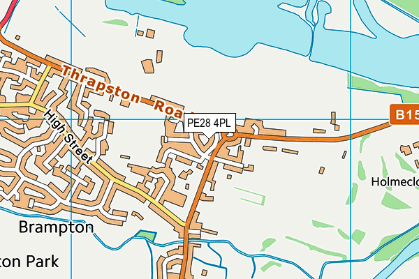 PE28 4PL map - OS VectorMap District (Ordnance Survey)