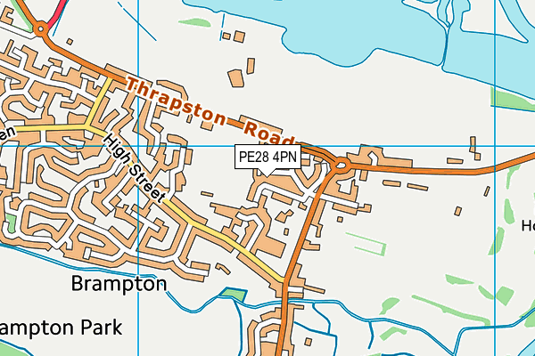 PE28 4PN map - OS VectorMap District (Ordnance Survey)