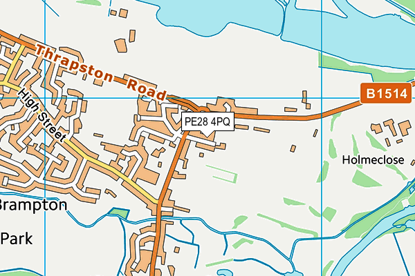PE28 4PQ map - OS VectorMap District (Ordnance Survey)