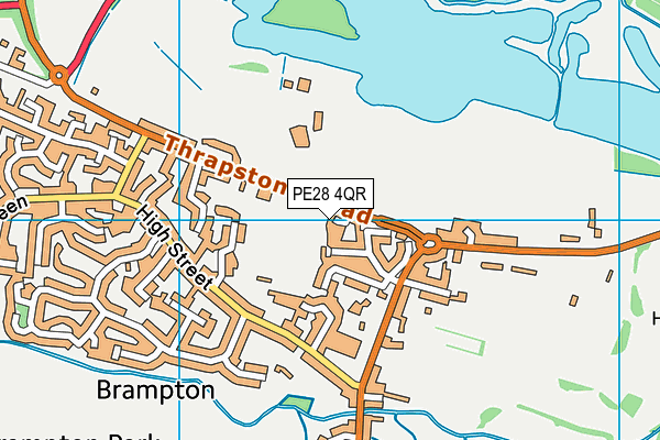 PE28 4QR map - OS VectorMap District (Ordnance Survey)