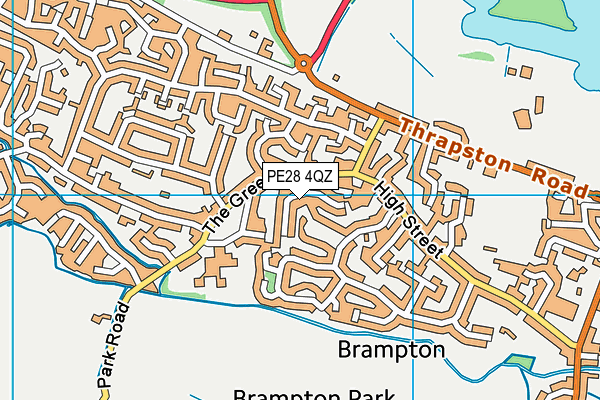 PE28 4QZ map - OS VectorMap District (Ordnance Survey)